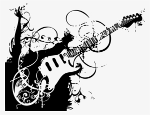 Share This Image - Guitarra Em Preto E Branco