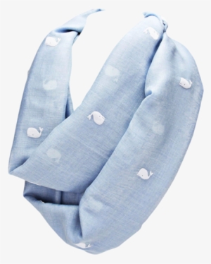 Baby Whale Infinity Scarf, Blue - Bib