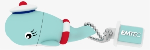 Sailor Whale Sideleft With Chain Emtec - 8gb Emtec Usb 2.0 Flashdrive - Sailor Whale