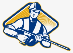 Is Your House Covered In Mold - Clip Art Cartoon Pressure Washer Guy