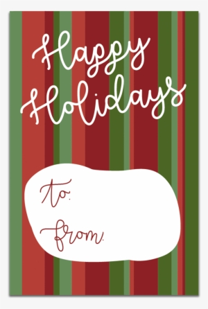 Gt017 Happy Holidays Gift Tags - Gift