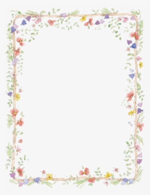 Free Png Flowers Borders Download Png Png Images Transparent - Flowers Word Document Border