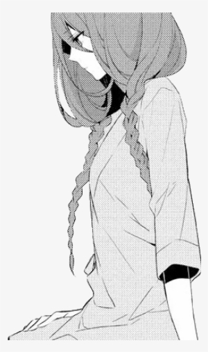 #tyan #chan #manga #art #anime #dark #white #аниме - Sad Anime Black & White