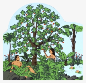 *save $5* Adam & Eve - Cats Meow Village Adam & Eve Wood Bible Story Biblical