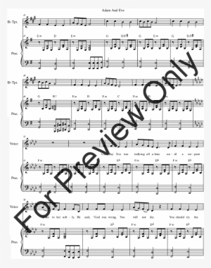 Adam And Eve Thumbnail - Sheet Music