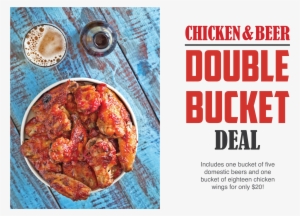 Chicken & Beer Double Bucket Deal - Torn Paper Brush