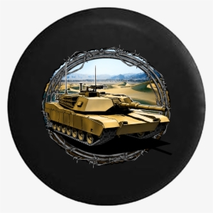 Barbed Wire Around Us Military Abrams Tank Desert Rv