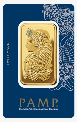 50 Grams Pamp Suisse Gold Bar Front - 10 Gram Pamp Suisse