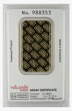 1 Oz Credit Suisse Gold Bar Front - Credit Suisse Bars Assay