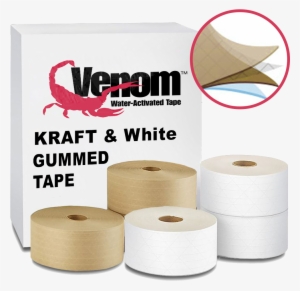 White And Kraft Venom Gummed Tape White And Kraft Venom