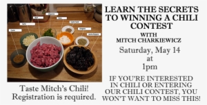 Secrets To Winning A Chili Contest - Cook-off