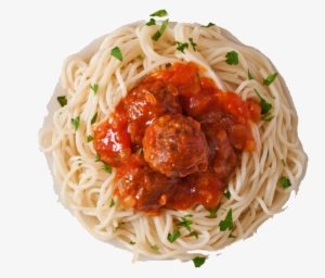 Spaghetti Bolognese - Pasta With Meatballs From Top View