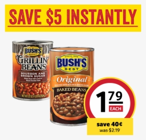 Get More Out Of Your Shopping By Saving $5 Instantly - Bushs Bourbon And Brown Sugar Grillin Beans