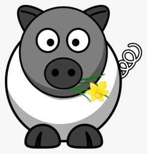 A White Pig Is No Sheep Clip Art - Cow Clip Art Transparent