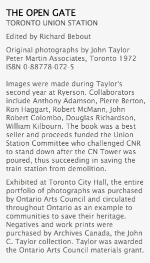 The Open Gate Toronto Union Station Edited By Richard - Ejemplos De Letra Capital