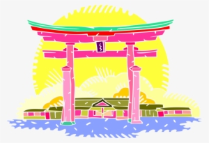Vector Illustration Of Japanese Traditional Buddhist - Japan Temple Clipart