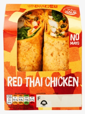 Halal Red Thai Chicken Wrap - Sandwich Wrap