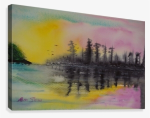 Dark Forest Reflections - Painting