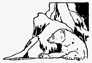 Polar Bear In The Snow Clip Art Free Vector 4vector - Hibernate Polar Bear Clip Art