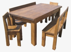 Farmhouse Straight Leg Table Set Larger Image - Kitchen & Dining Room Table