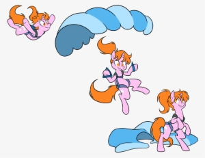Egophiliac, Falling, Oc, Oc - Pony Falling With A Parachute
