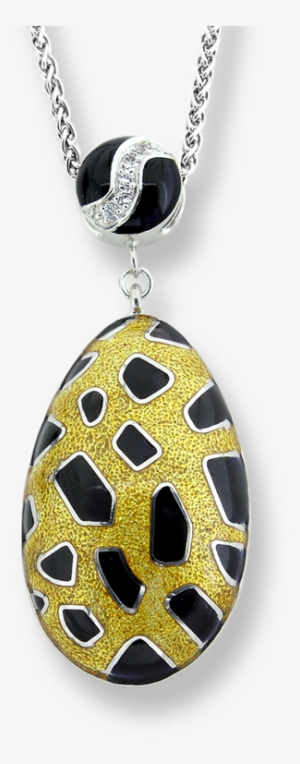 Nicole Barr Designs Sterling Silver Leopard Spots Necklace-yellow - Locket