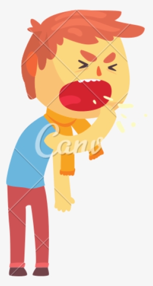 Pin Sick Person Clipart - Niño Con Tos Animado