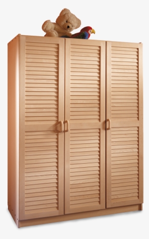 Wardrobe Calahan Beech Slatted Doors - Holzschrank Mit Lamellentüren Bauen