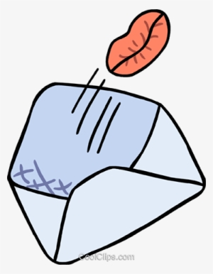 Envelope Com Um Beijo Livre De Direitos Vetores Clip - Stamp Act 1765