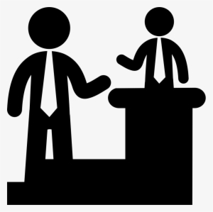 Two Businessmen Coworkers Talking At Office Comments - Icono Compañero