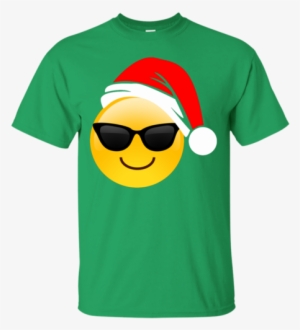 Emoji Christmas Shirt Cool Sunglasses Santa Hat Family - Marcus Allen Pitt Shirt