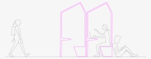 Private Talking Spaces Are Freestanding Pieces Of Occupiable - Illustration