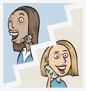 The Split View Shows Two People Talking To Each Other - Best Friends For Lice