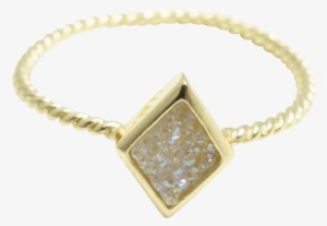 Sparkles Diamond White Druzy Ring - Ring