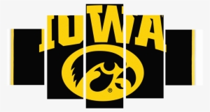 Hd Printed Iowa Hawkeyes Football Logo 5 Pieces Canvas - Iowa Hawkeye Iphone 6