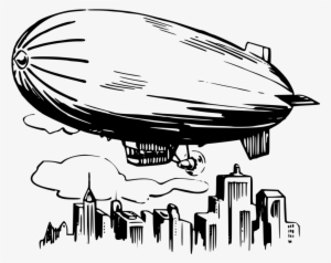Goodyear Blimp Airship Aircraft Zeppelin - Blimp Black And White