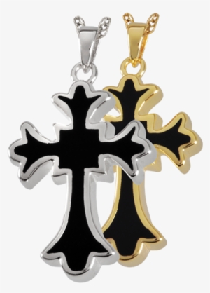 Tattoo Cross Urn Pendant - Cremation Memorial Jewelry: Sterling Silver Tattoo