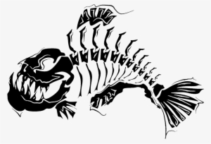 Tattoo Skeleton Fish Bone Clip Art - Tattoo Esqueleto De Peixe