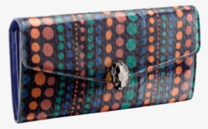 Wallet Pochette In Cold Shade Sea Snake Skin Featuring - Polka Dots Bvlgari Wallet