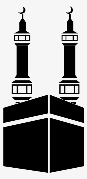 Mecca Madina Line Art In Black And White