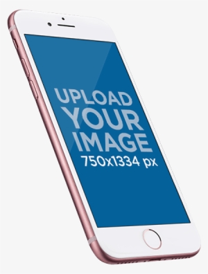Angled Rose Gold Iphone 7 Png Mockup - Iphone