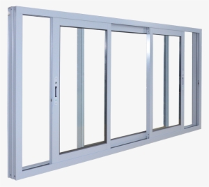 双推拉窗 固定（银色） - Aluminum Sliding Windows Double Pane