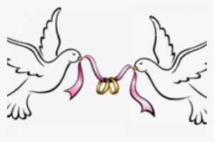 Wedding Doves Png - Wedding Doves With Rings