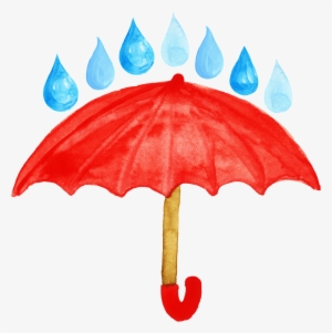 Hand Painted Rainy Day Umbrella Png Transparent - Portable Network Graphics