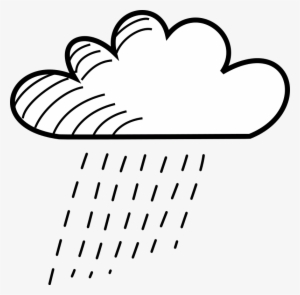 A Rainy Digital Cloud - Cloud With Rain Drawing