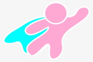 Super Hero Pink And Blue Clip Art At Clkercom Vector - Clip Art