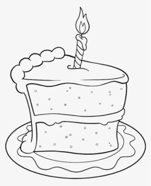 Slice Of Cake Birthday, Ing, Cookie - Birthday Cake Drawing Small