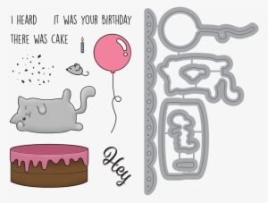 I Heard There Was Cake Stamp & Die Set - Die