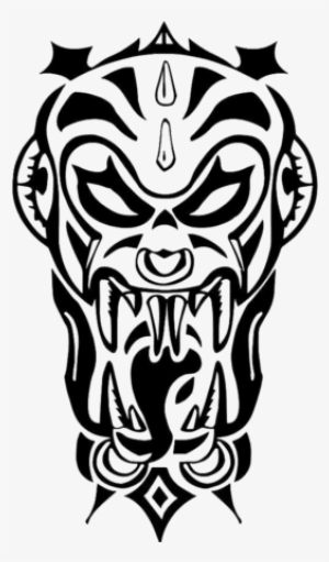 Tribal Demond Large Vampire Black Zombie Temporary - 4x Men / Women Waterproof Fake Totem Temporary Tattoos