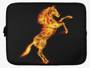 Running Horse Fire Laptop Cover Customcat - Horse Fire